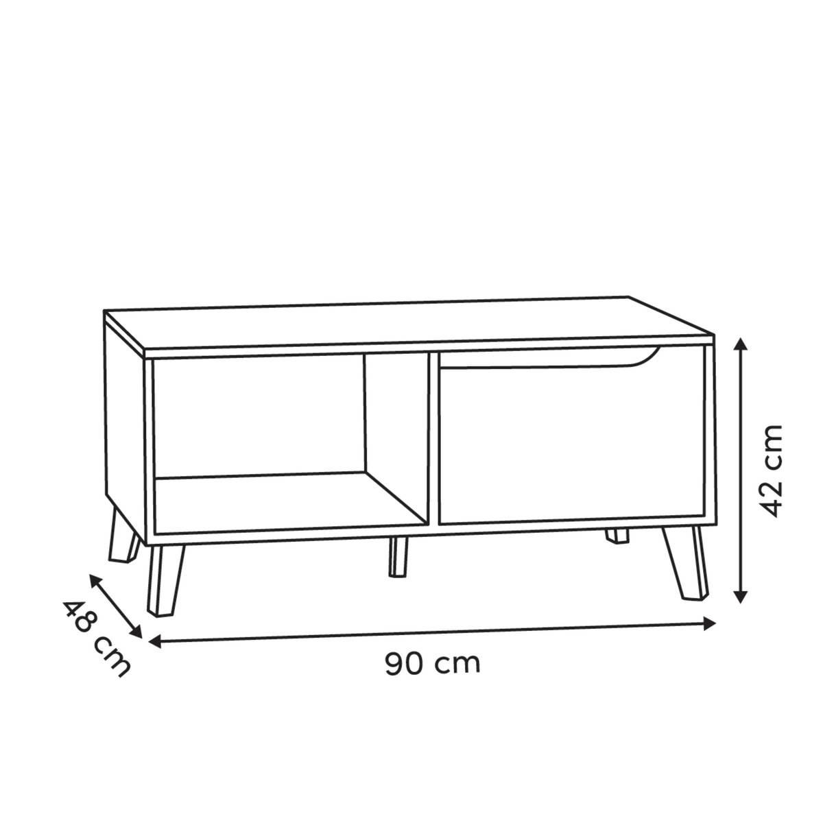 Кафе маса 5five Luma, MDF, Бяла, 90 cm — изглед 4