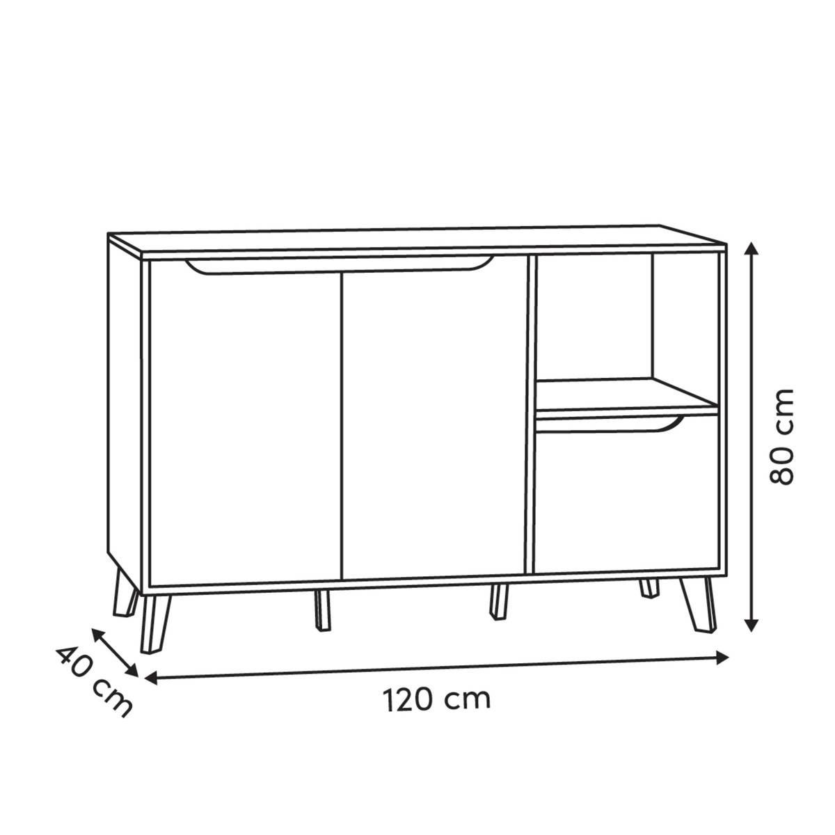 Скрин 5five Luma, MDF, Бял, 120 cm — изглед 4