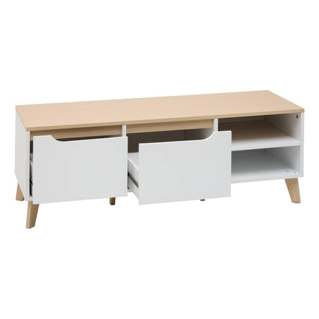 ТВ шкаф 5five Luma, MDF, Бял, 120 cm — изглед 4