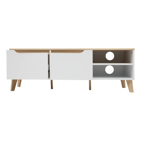 ТВ шкаф 5five Luma, MDF, Бял, 120 cm — изглед 5