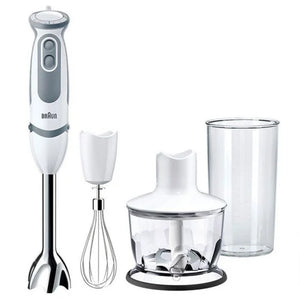 Blender Braun MultiQuick 5235WH, 1000 W, Measuring cup 0.6 l, Chopper 0.5 l, Wire, 21 speed levels, White/Grey