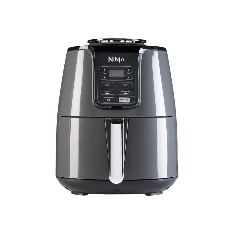 Фритюрник с горещ въздух Ninja Air AF100UK, 1550W, 4 функции за готвене, 3,8 л, Сив/Черен