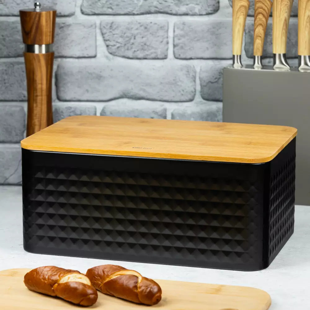 Bread box with cutting board Kinghoff 1713, Steel