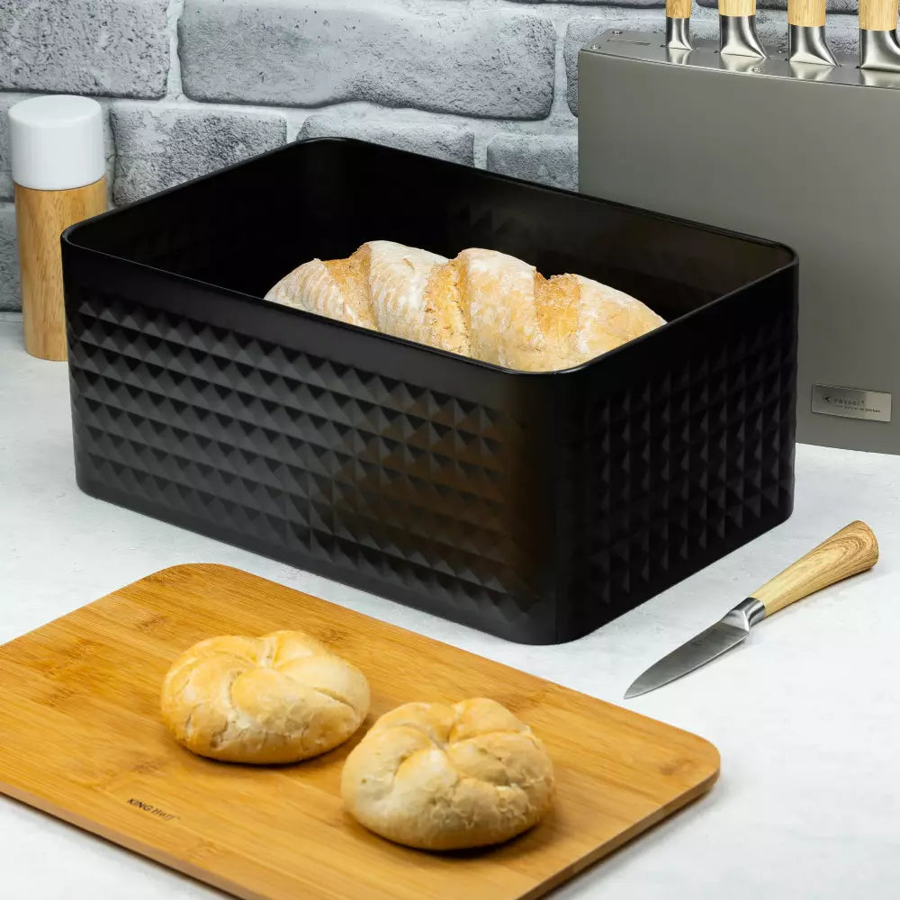 Bread box with cutting board Kinghoff 1713, Steel