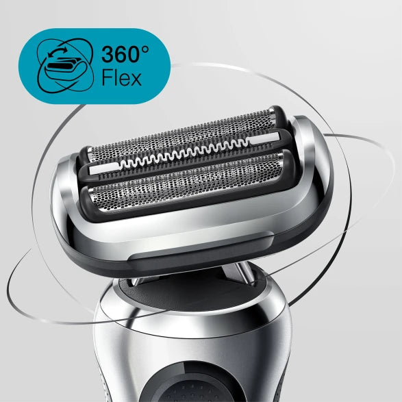 Самобръсначка Braun Shaver 71-S7200cc, Акумулаторна, Автономия 50 мин, Сребрист