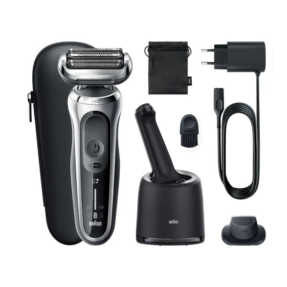 Самобръсначка Braun Shaver 71-S7200cc, Акумулаторна, Автономия 50 мин, Сребрист