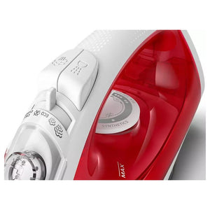 Ютия Philips EasySpeed Steam Iron GC1742/40,Сухо гладене и на пара, Незалепваща гладеща плоча, 2000 W, Червен