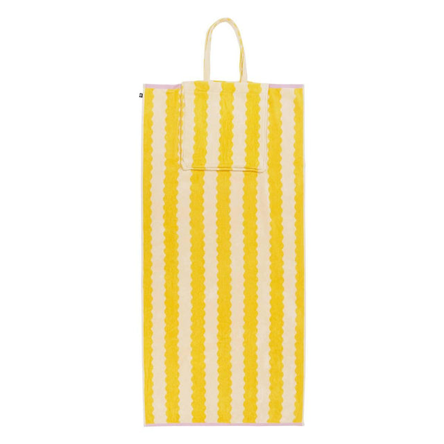 Towel with storage bag Poolside 70x150cm yellow