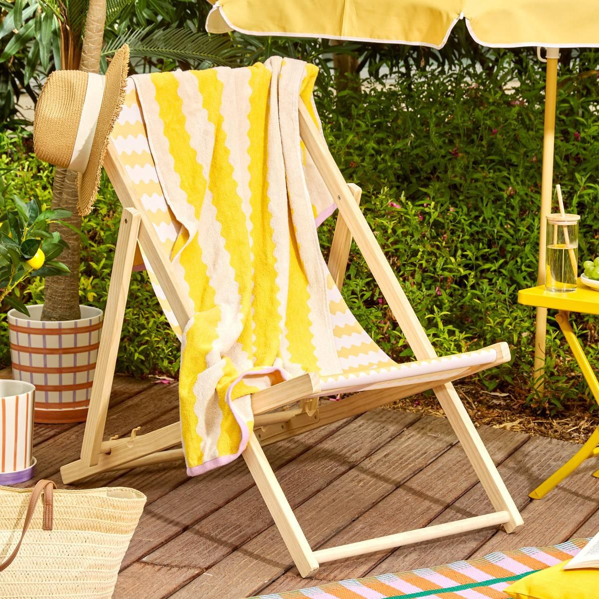 Towel with storage bag Poolside 70x150cm yellow
