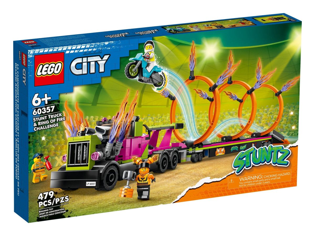 LEGO® City Stunt Truck and Fire Ring Challenge 60357, 479 pieces