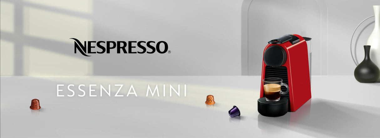 Кафемашина DeLonghi Nespresso Essenza Mini EN85.R, 19 бара, 1150 W, 0.6 л, Червен