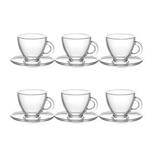 Set of coffee cups and saucers LAV Roma, 95 ml, 6 pcs