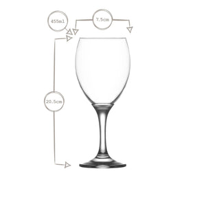 Set of wine glasses LAV Empire, 455 ml, 6 pcs