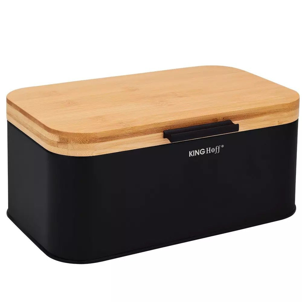 Bread box Kinghoff 1735, Steel, Bamboo lid