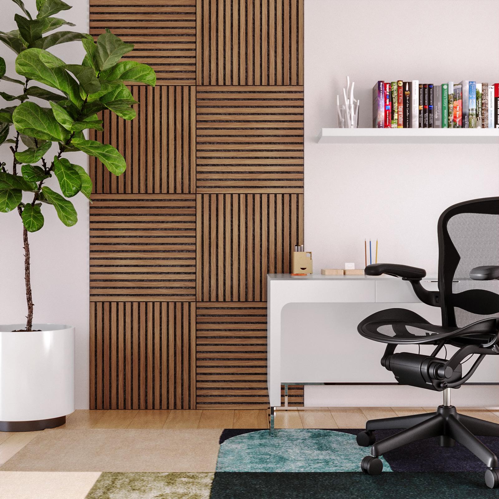 Акустичен декоративен стенен панел atmosphera Colva, MDF, 60x60 cm