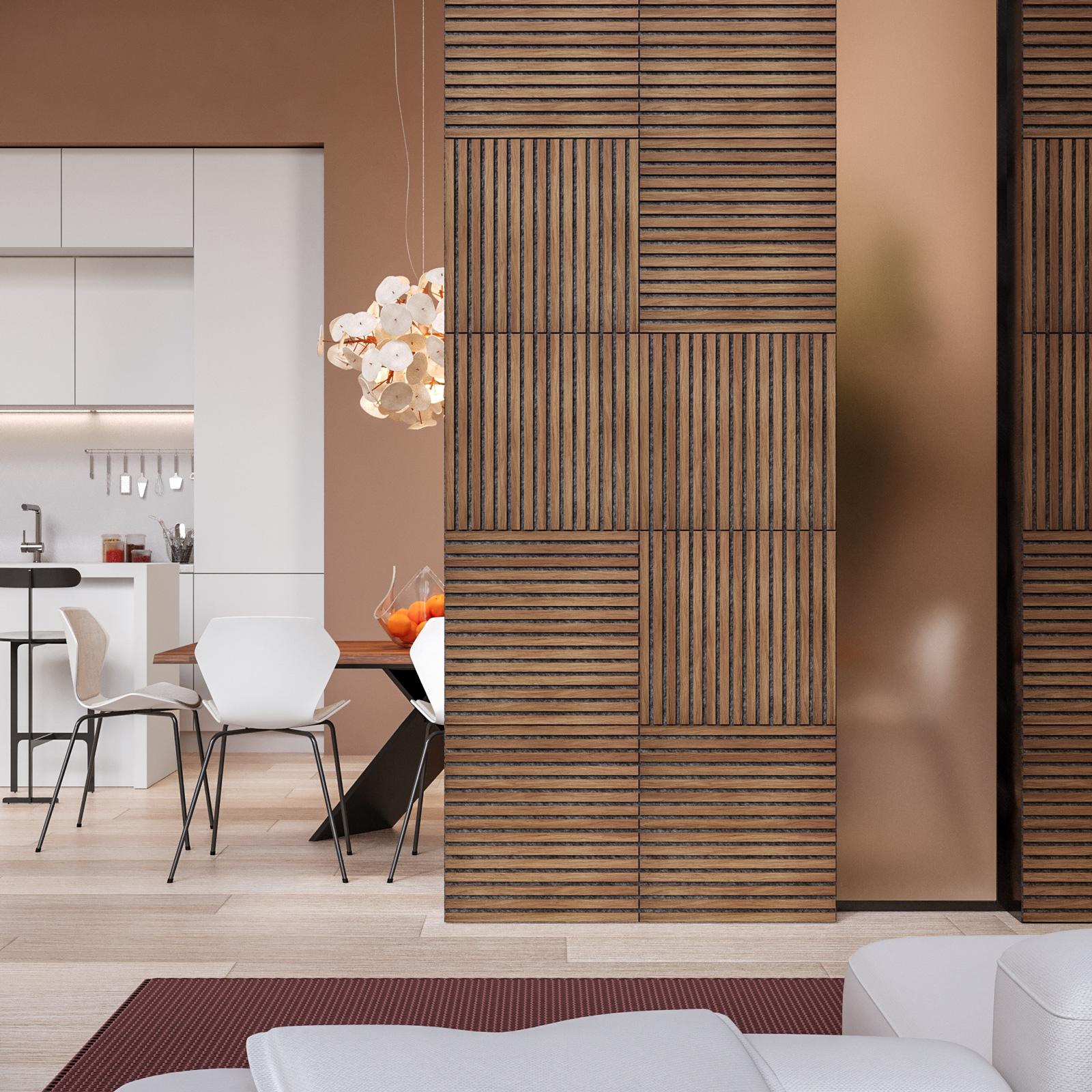 Акустичен декоративен стенен панел atmosphera Colva, MDF, 60x60 cm