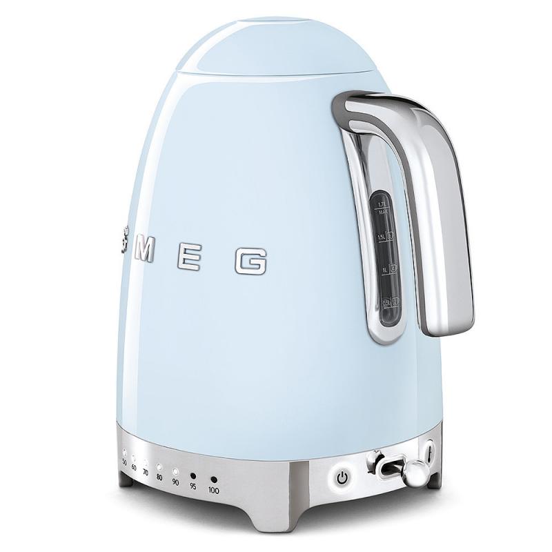 Електрическа кана Smeg KLF04PBEU, 50's Style, 2400 W, 1.7 л/ Пастелно син