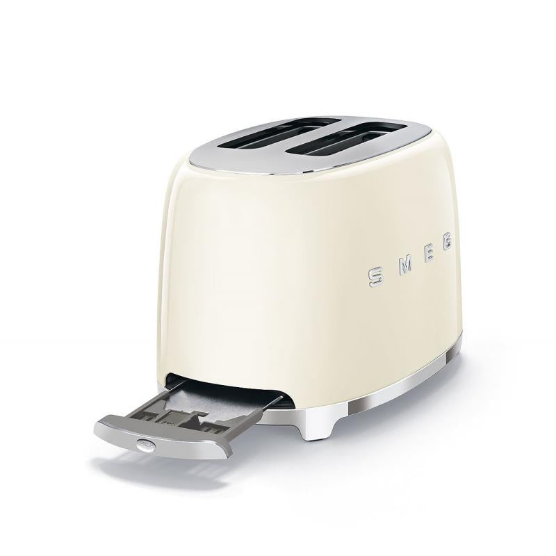 Тостер SMEG TSF01CREU, 950 W, 2 филии, 6 нива на препичане, Крем