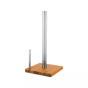 Kitchen paper holder KingHoff 3921, 22x11 cm, Bamboo/Inox