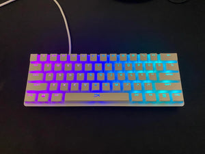 Razer Huntsman Mini Gaming Keyboard, Purple Optical Switches, White