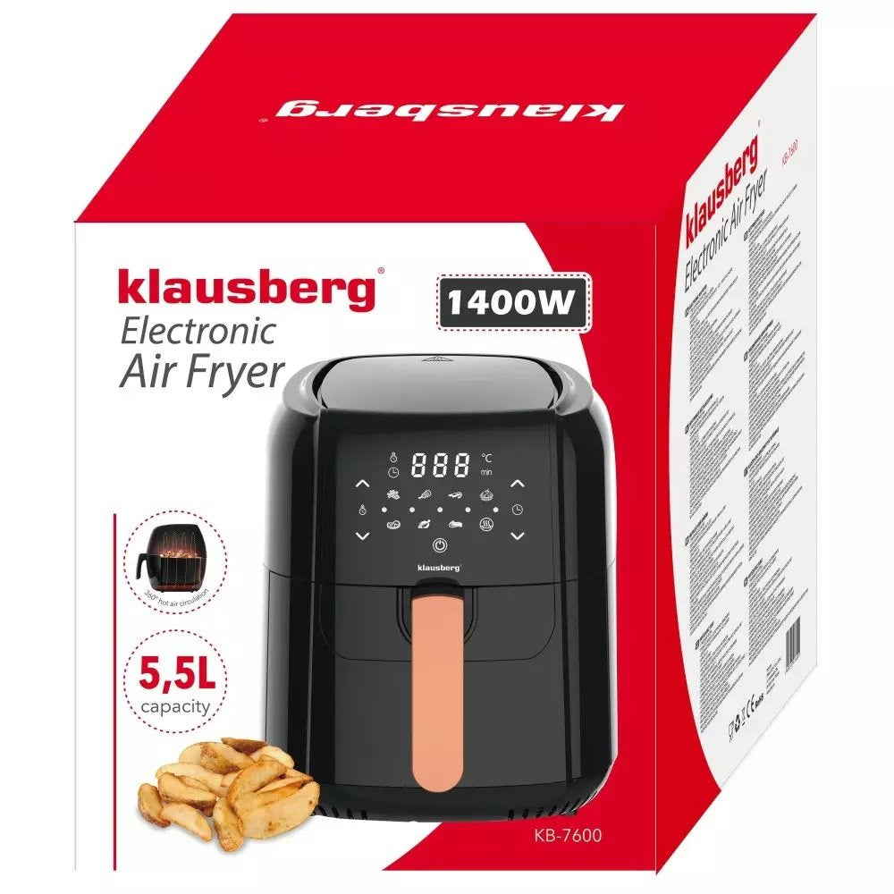 Фритюрник с горещ въздух Klausberg 7600, 5.5 L