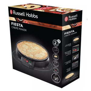 Уред за приготвяне на палачинки Russell Hobbs 20920-56 Fiesta, 1000 W, 30 см, Tермостат, Незалепващо покритие, Черен