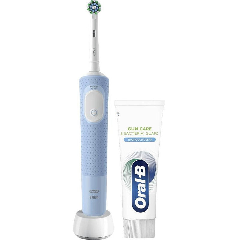 Електрическа четка + паста за зъби, Oral-B D103, Vitality Pro X Clean, Син