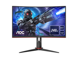 Monitor Curved 1500R Gaming LED VA AOC 27", 240Hz, 1ms, FreeSync, FlickerFree, Frameless, 2xHDMI, DP, 1xUSB 3.0