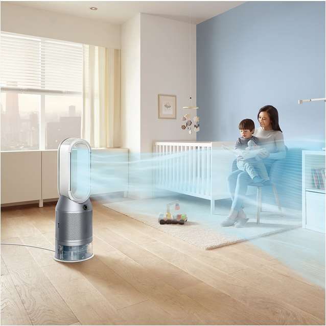 Пречиствател за въздух Dyson Humidify+Cool Autoreact PH3A, HEPA филтър ,Функция вентилатор, Сребрист