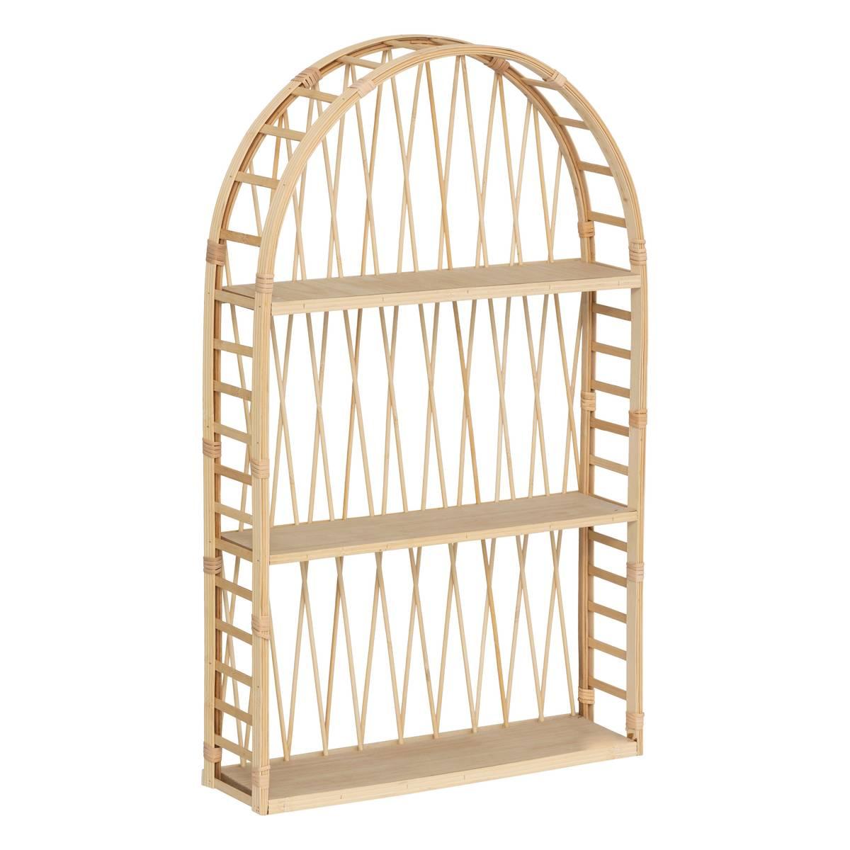 Рафт за стена atmosphera Anahi, MDF, Бамбук, 74x45 см