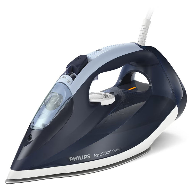 Iron Philips Azur DST7030/20, 2800 W, 50 g/min, steam jet 250 g, SteamGlide Plus, Blue 