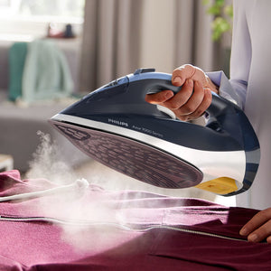 Iron Philips Azur DST7030/20, 2800 W, 50 g/min, steam jet 250 g, SteamGlide Plus, Blue 