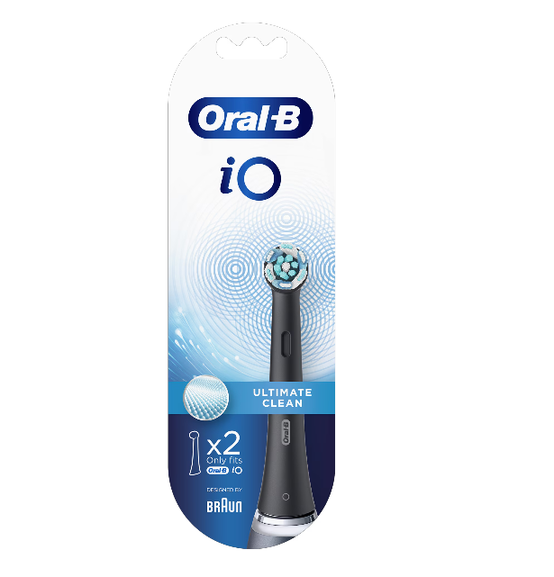 Electric toothbrush head Oral-B iO Ultimate Clean, Only compatible with iO series, 2 pcs